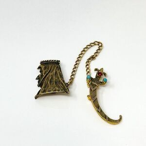 Vintage Coro Middle East man with dagger brooch